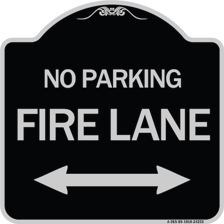 Signmission Colorado Fire Lane W/ Bidirectional Arrow Heavy-Gauge Aluminum Sign, 18" x 18", BS-1818-24255 A-DES-BS-1818-24255